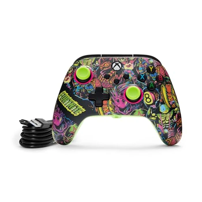 PowerA Advantage Wired Controller for Xbox Series X|S - Fortnite Glow, gamepad, wired video game controller, gaming controller, USB-C, Works with Xbox One, Officially Licensed by Power A - Image 9