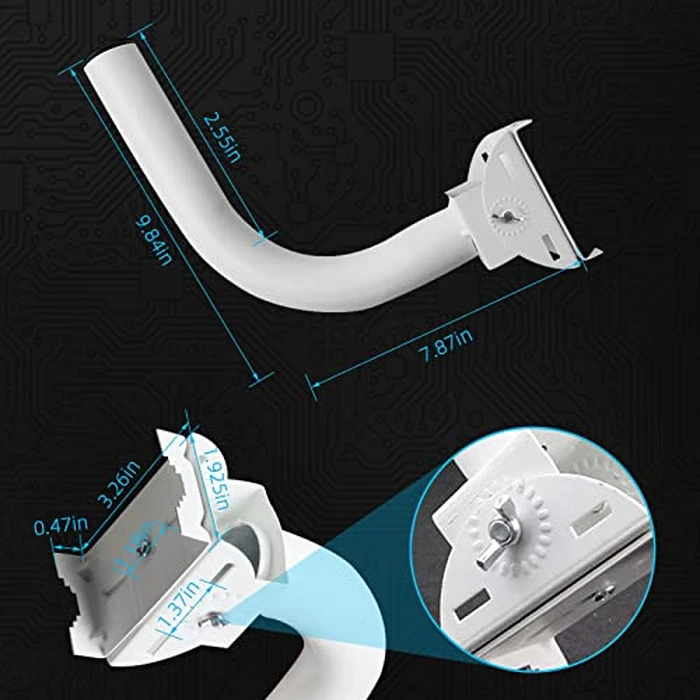 Universal Wireless Bridge Bracket Mount, J Pole Mount Accessory for Outside TV Antenna, Pole and Wall-Mounted Mount for Outdoor AP Access Point Client Bridge CPE(2 Pack) by Yiishuiil - Image 5