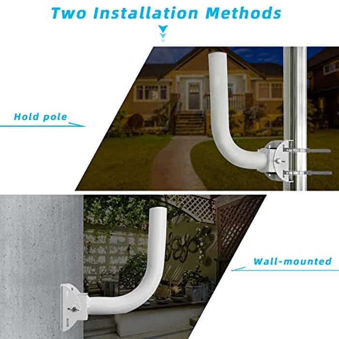 Universal Wireless Bridge Bracket Mount, J Pole Mount Accessory for Outside TV Antenna, Pole and Wall-Mounted Mount for Outdoor AP Access Point Client Bridge CPE(2 Pack) by Yiishuiil - Image 6