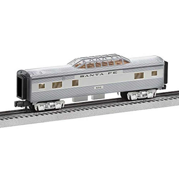 Lionel 684725 Santa Fe Add-On Vista Dome Car, O Gauge, Silver, Gray, Tan, black by Lionel - Image 1