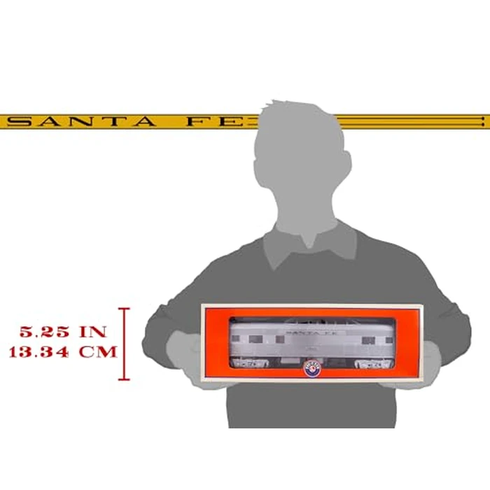 Lionel 684725 Santa Fe Add-On Vista Dome Car, O Gauge, Silver, Gray, Tan, black by Lionel - Image 6