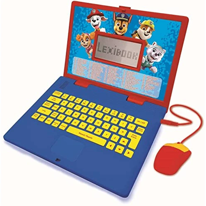 LEXiBOOK Paw Patrol - Educational and Bilingual Laptop Spanish/English - Toy for Child Kid (Boys & Girls) 124 Activities, Learn Play Games and Music with Chase Marshall - Red/Blue JC598PAi2 by LEXiBOOK - Image 1
