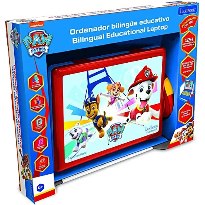 LEXiBOOK Paw Patrol - Educational and Bilingual Laptop Spanish/English - Toy for Child Kid (Boys & Girls) 124 Activities, Learn Play Games and Music with Chase Marshall - Red/Blue JC598PAi2 by LEXiBOOK - Image 2