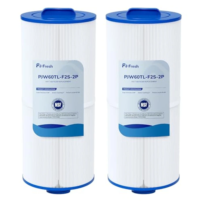 Fil-fresh 6000-383A Hot Tub Filter, Compatible with Jacuzzi J-300, J-400, Spa Filter Replaces Unicel 6CH-960, 6540-476, 6540-383, Pleatco PJW60TL-F2S, Filbur FC-2800, 2-Pack (Handle Not be Removed) by Fil-fresh - Used - Very Good condition - US$40.99