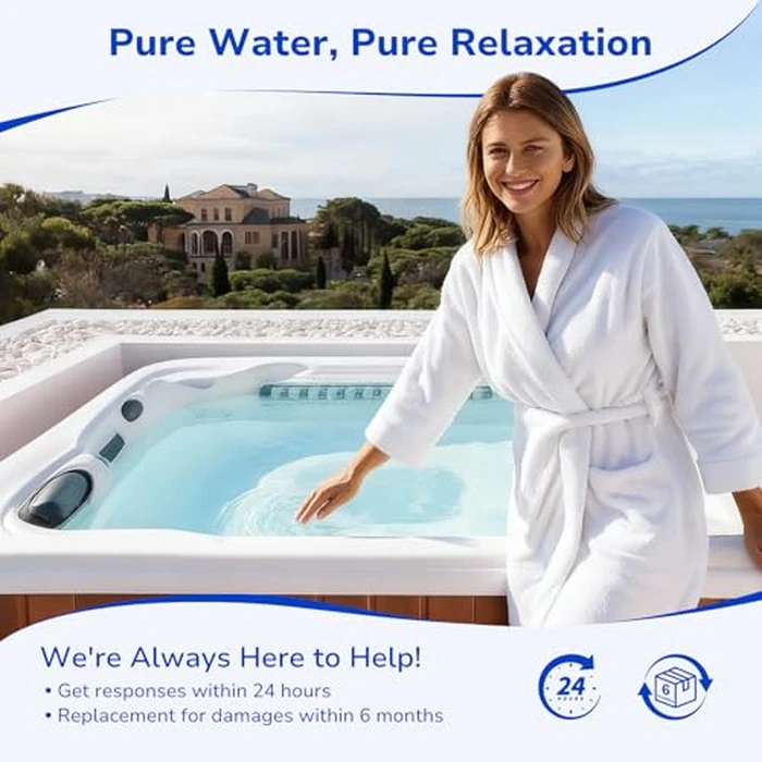 Fil-fresh 6000-383A Hot Tub Filter, Compatible with Jacuzzi J-300, J-400, Spa Filter Replaces Unicel 6CH-960, 6540-476, 6540-383, Pleatco PJW60TL-F2S, Filbur FC-2800, 2-Pack (Handle Not be Removed) by Fil-fresh - Image 6