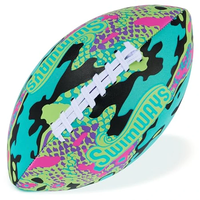 Swimways Hydro Waterproof Football, Outdoor Games for Adults and Kids, Swimming Pool Accessories and Pool Party Games,9.25 Inches, Blue by SwimWays - Image 1