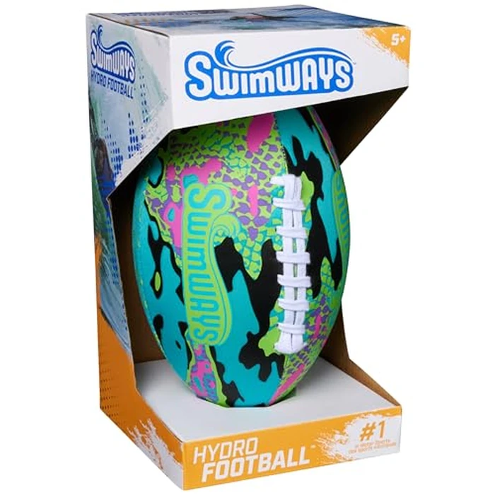 Swimways Hydro Waterproof Football, Outdoor Games for Adults and Kids, Swimming Pool Accessories and Pool Party Games,9.25 Inches, Blue by SwimWays - Image 9
