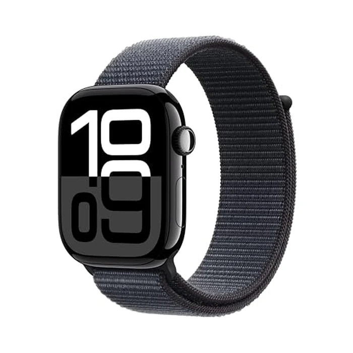 Apple Watch Series 10 [GPS 46mm] Smartwatch with Jet Black Aluminium Case with Ink Sport Loop. Fitness Tracker, ECG App, Always-On Retina Display, Water-Resistant by Apple - Image 1