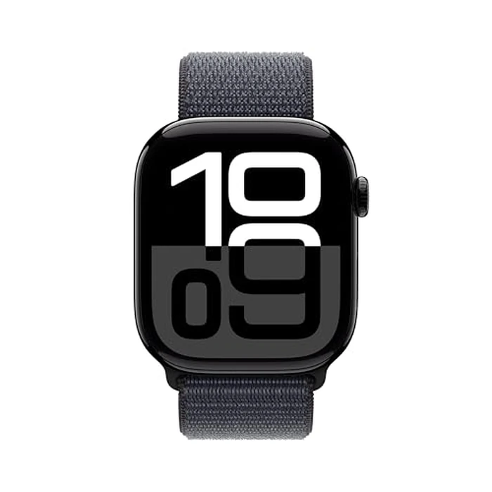 Apple Watch Series 10 [GPS 46mm] Smartwatch with Jet Black Aluminium Case with Ink Sport Loop. Fitness Tracker, ECG App, Always-On Retina Display, Water-Resistant by Apple - Image 2
