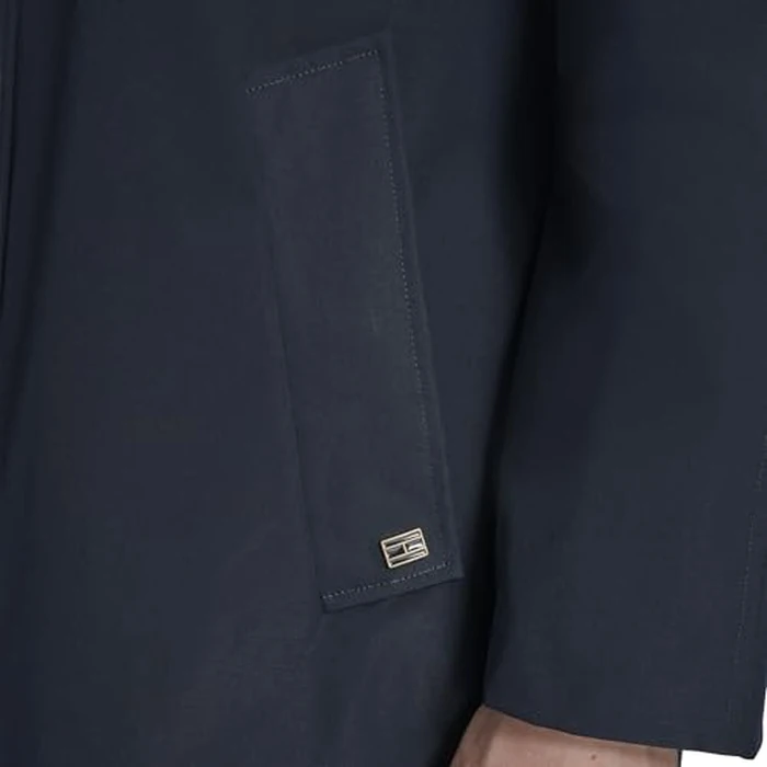 Tommy Hilfiger Women's Snap Front Raincoat, Navy, S by Tommy Hilfiger - Image 4