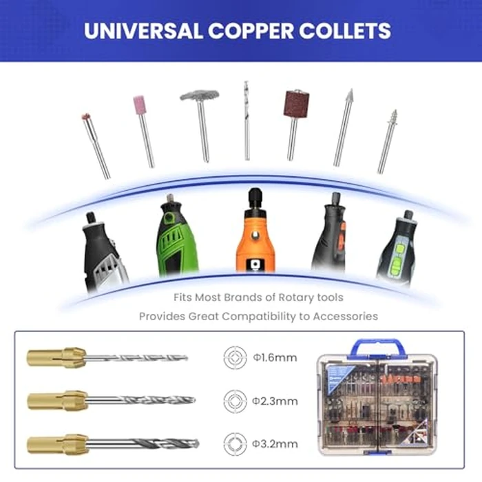 HARDELL Rotary Tool Accessories, Fits Dremel Rotary Tools, 508PCS Power Rotary Tool Bits with 1/8"(3.2mm) Diameter Shanks, Universal Fitment for Sanding, Drilling, Polishing, Carving, Polishing by HARDELL - Image 4