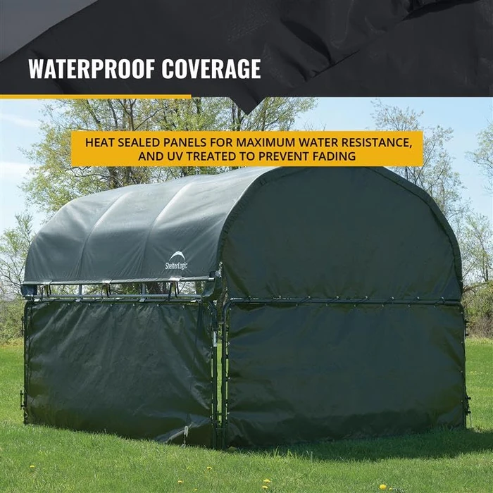 ShelterLogic 51483 10' X 10' Corral Shelter Enclosure Kit, Green by ShelterLogic - Image 4