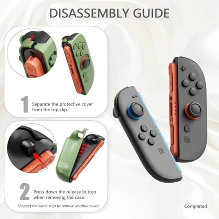 PlayVital Hard Case for Nintendo Switch 2 with Extra Stand & Thumb Grip Caps | Split Design, Dockable Protective Full-Body Shell Cover for Nintendo Switch 2 | Solid Color Series, Antique Yellow by playvital - Image 9