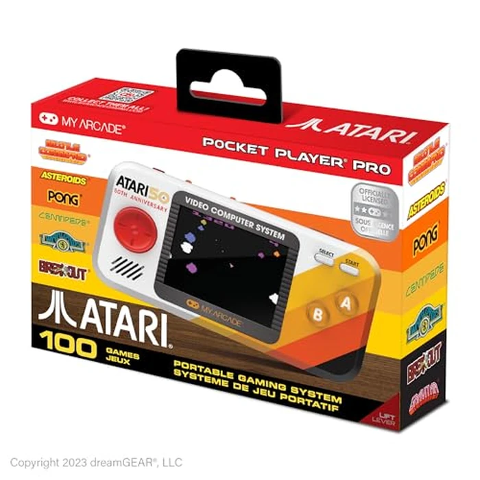 My Arcade Atari Pocket Player Pro: Handheld Portable Video Game Console with 100 Games, 2.75" Color Display, Ergonomic Design by My Arcade - Used - Like New condition - US$34.80