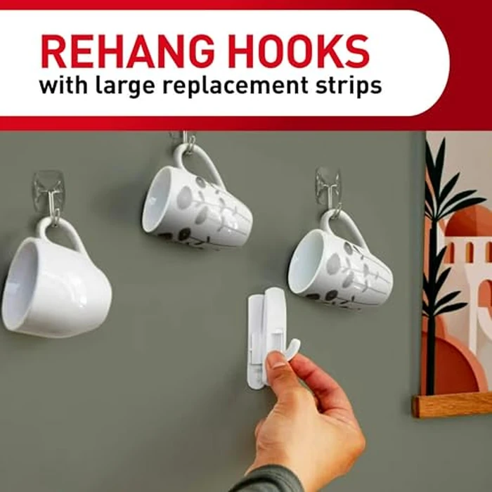 Command Indoor Medium Replacement Strips, 36 Strips, Damage-Free Wall Hanging, Re-Hang Medium Hooks for Home and Wall Decor, Holds up to 3 lb, White Adhesive by Command - Image 3
