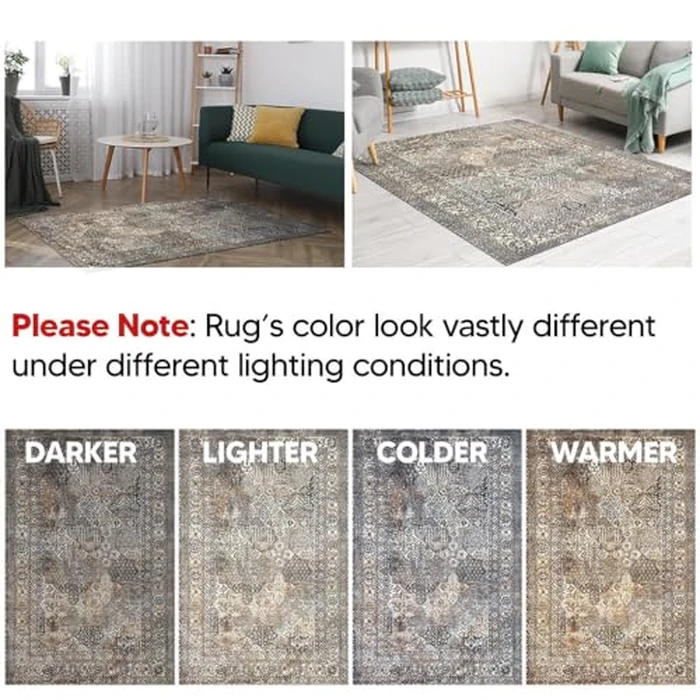 Keen Home Design 30"x144" Rug - Machine Washable Runner Rug with Non-Slip Backing, Ideal for Hallway, Entryway, Kitchen, Laundry Room - Vintage, Easy Clean, Durable, Low Pile - (2'6" x 12') by Keen Home Design - Image 5