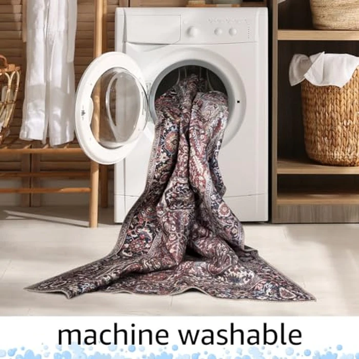 Keen Home Design 30"x144" Rug - Machine Washable Runner Rug with Non-Slip Backing, Ideal for Hallway, Entryway, Kitchen, Laundry Room - Vintage, Easy Clean, Durable, Low Pile - (2'6" x 12') by Keen Home Design - Image 8