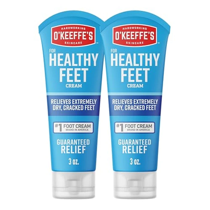 O'Keeffe's for Healthy Feet Foot Cream - 3 oz Tube (2 Pack) - Guaranteed Relief for Extremely Cracked, Dry Feet, Repairing Skincare, Instantly Boosts and Retains Moisture Levels by O'Keeffe's - Image 1