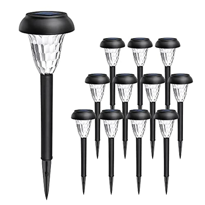 GIGALUMI 12 Pack Solar Lights Outdoor Waterproof, Cool White Pathway Lights Solar Powered, Landscape Lighting, Solar Garden Light for Decor, Patio, Garden, Yard, Pathways, Walkways by GIGALUMI - Image 8