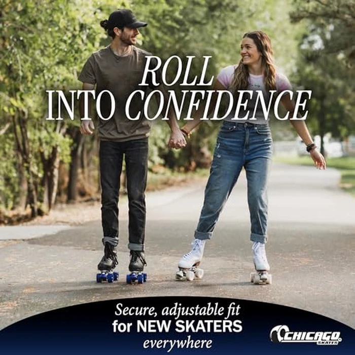 CHICAGO Skates Premium Black Quad Roller Skates for Boys and Men Beginners Classic Adjustable High-Top Design for Indoor or Outdoor Skates and Roller Derby by Chicago Skates - Image 5