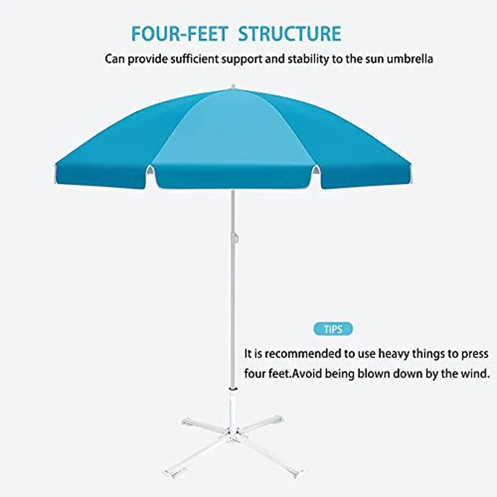 Foldable Portable Beach Umbrella Stand-Portable Patio Umbrella Base Holder,Outdoor Sunshade Anchor Size PLUS Thickened,Rust Free Tempered Iron Umbrella Stand for Courtyard,Swimming Pool,Beach,Grass by MILIMOLI - Image 9