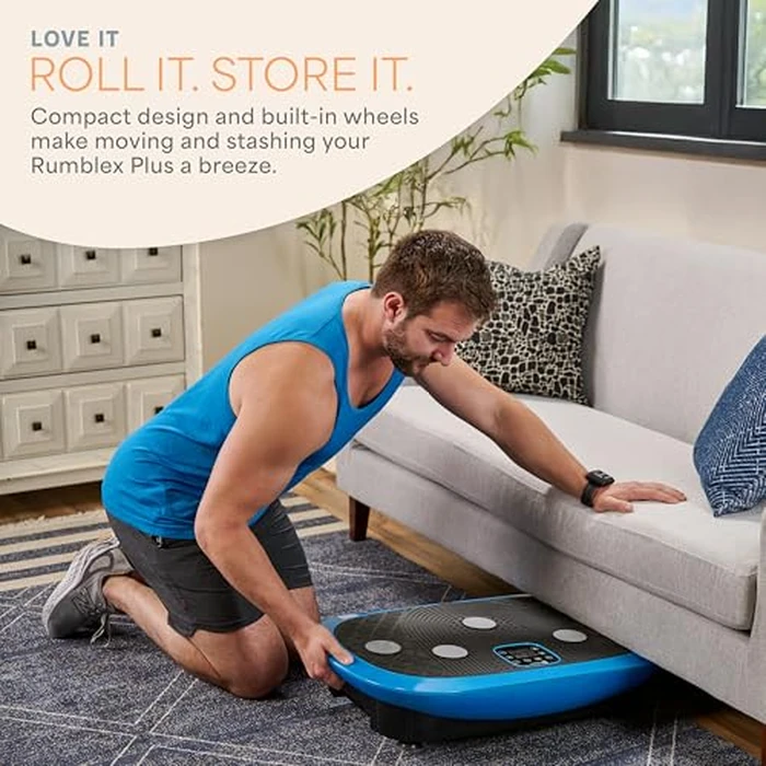 LifePro Rumblex Plus 4D Vibration Plate Exercise Machine - Triple Motor Oscillation, Linear, Pulsation + 3D/4D Motion Vibration Platform/Whole Body Vibration Machine for Weight Loss & Shaping. (Blue) by LifePro - Image 7