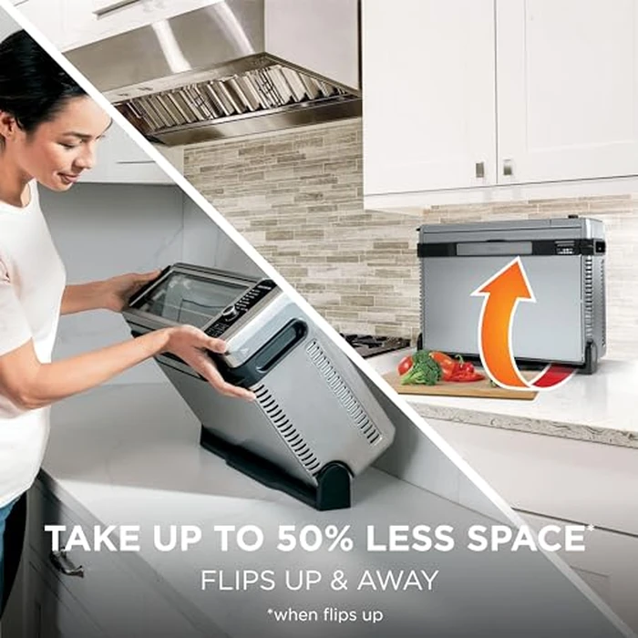 Ninja Foodi 8-in-1 Digital Air Fry Oven, Large Toaster Oven, Flip-Away For Storage, Dehydrate, Keep Warm, 1800 Watts, Stainless (SP101C) - Canadian Version by Ninja - Image 8