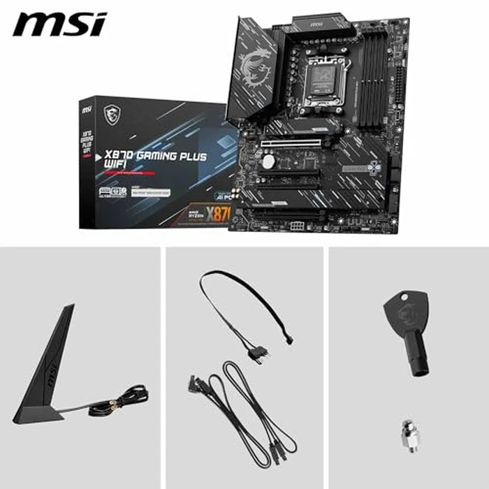 MSI X870 Gaming Plus WiFi Gaming Motherboard (Supports AMD Ryzen 9000/8000/7000 Series Processors, AM5, DDR5, PCIe 5.0, M.2, SATA, 5Gbps LAN, USB-C, Wi-Fi 7, Bluetooth 5.4, Thunderbolt 4, ATX) by MSI - Image 7