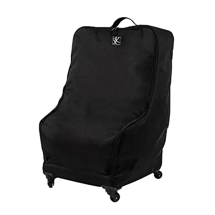 J.L. Childress Spinner Wheelie Padded Car Seat Bag- Travel Bag for Airplane, Fits Most Baby & Infant Car Seats, Boosters, & Carriers, Airport Accessories for Gate Check or Baggage Check- Deluxe, Black by J.L. Childress - Image 1