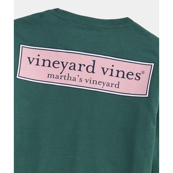 Vineyard Vines Boys' Classic Logo Box Long-Sleeve Pocket Tee, Charleston Green, S by vineyard vines - Image 4
