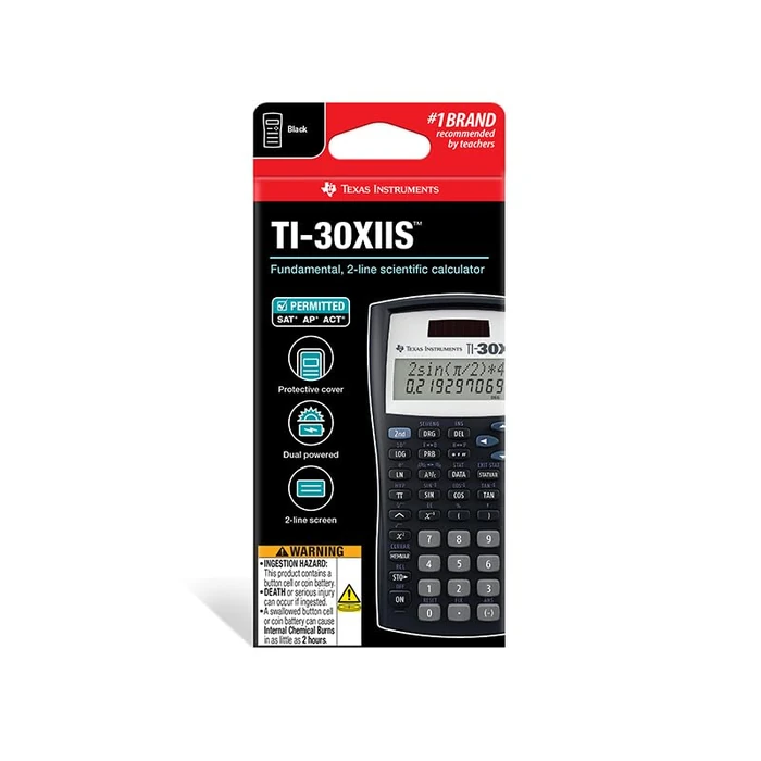 Texas Instruments TI-30X IIS 2-Line Scientific Calculator, Black with Blue Accents by Texas Instruments - Image 2