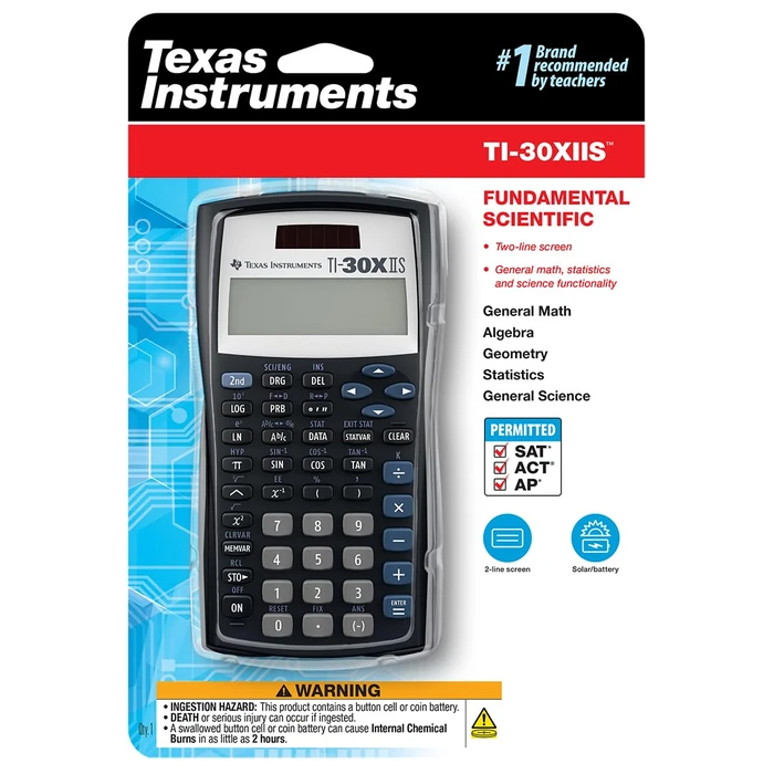 Texas Instruments TI-30X IIS 2-Line Scientific Calculator, Black with Blue Accents by Texas Instruments - Image 6