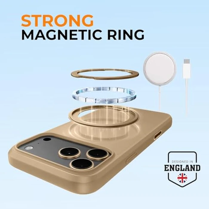 LOOXER(R) O-Stand Ultra-Magnetic Case for iPhone 17 Pro Max (6.9”) | 2-in-1 Kickstand | Military-Grade Drop Protection | Premium Matte Finish + Screen Protector Included (Brown, 17 Pro Max) by LOOXER - Image 3