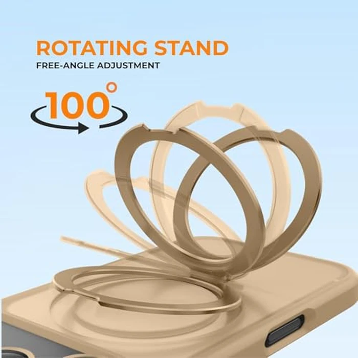 LOOXER(R) O-Stand Ultra-Magnetic Case for iPhone 17 Pro Max (6.9”) | 2-in-1 Kickstand | Military-Grade Drop Protection | Premium Matte Finish + Screen Protector Included (Brown, 17 Pro Max) by LOOXER - Image 5