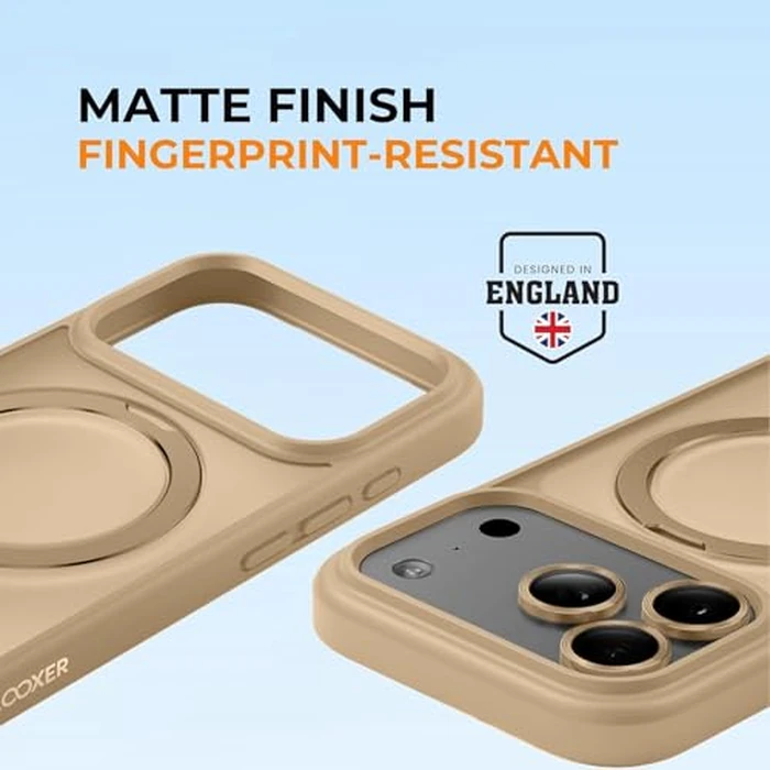 LOOXER(R) O-Stand Ultra-Magnetic Case for iPhone 17 Pro Max (6.9”) | 2-in-1 Kickstand | Military-Grade Drop Protection | Premium Matte Finish + Screen Protector Included (Brown, 17 Pro Max) by LOOXER - Image 6