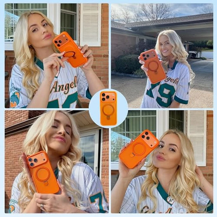 LOOXER(R) O-Stand Ultra-Magnetic Case for iPhone 17 Pro Max (6.9”) | 2-in-1 Kickstand | Military-Grade Drop Protection | Premium Matte Finish + Screen Protector Included (Brown, 17 Pro Max) by LOOXER - Image 7