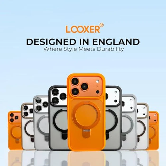 LOOXER(R) O-Stand Ultra-Magnetic Case for iPhone 17 Pro Max (6.9”) | 2-in-1 Kickstand | Military-Grade Drop Protection | Premium Matte Finish + Screen Protector Included (Brown, 17 Pro Max) by LOOXER - Image 9