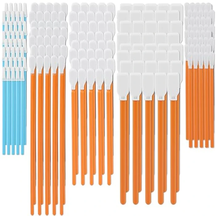 AAwipes Cleaning Swab Kit Microfiber Knitted Polyester Swab Sticks (5 Types, Total 100 Packs) Lint Free Swabs for Printer, Gun, Optics Lens, Camera, Arts and Crafts, Automotive Detailing (FA501) by AAwipes - Used - Very Good condition - US$10.81