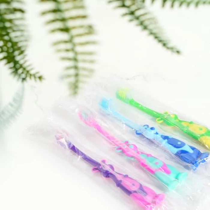 Akulgaci 100 Pack Kids Toothbrush Bulk Soft Bristles Toddler Cute Toothbrush with Suction Cup, Includes Travel Covers, Individually Wrapped Toothbrushes for Kid Home School Daycare Camp (Kangaroo) by Akulgaci - Image 4