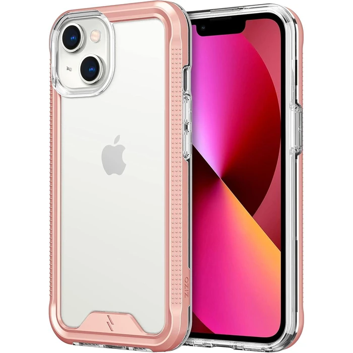 Zizo Ion Series Phone Case for iPhone 13 - Rose Gold/Clear by Zizo - Image 5