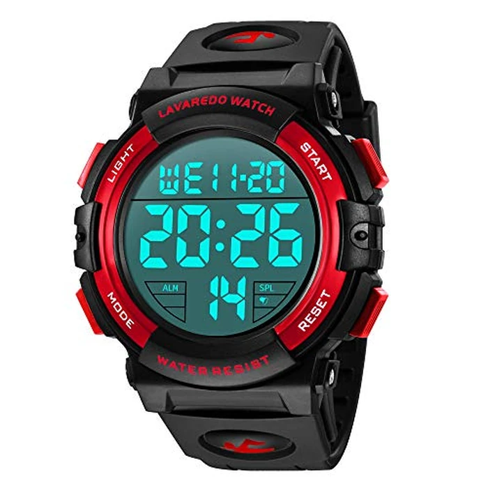 L LAVAREDO Mens Digital Watch Sports Military Watches Waterproof Outdoor Chronograph Wrist Watches for Men with LED Back Ligh/Alarm/Date by L LAVAREDO - Image 1