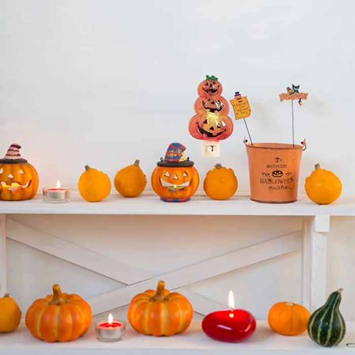 Roman Triple Jack-O-Lantern Halloween Swivel Plug Night Light 6 Inch by Roman - Image 3