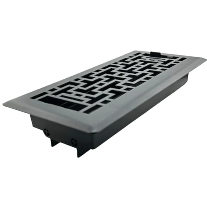 Sierra Grates 4" x 10" Oriental Floor Register in Granite Grey Finish - Vent Covers for Home Floor- Decorative Air Vent Covers- Floor Register 4” x 10” (Duct Opening) by Sierra Grates - Image 5