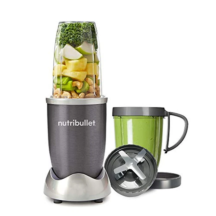 NutriBullet 600 Superfood Nutrition Extractor, Blender & Mixer System (8-Piece Set), Silver by NutriBullet - Used - Acceptable condition - CA$37.18