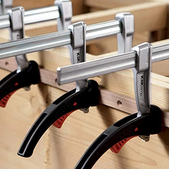 BESSEY KliKlamp Series Ratchet Action Lever Clamp - 4-Inch -KLI3.008 - Fast Action, Heavy Duty Clamps for Woodworking, Carpentry, & Cabinetry - Professional Grade for DIY and Home Improvement by BESSEY - Image 6