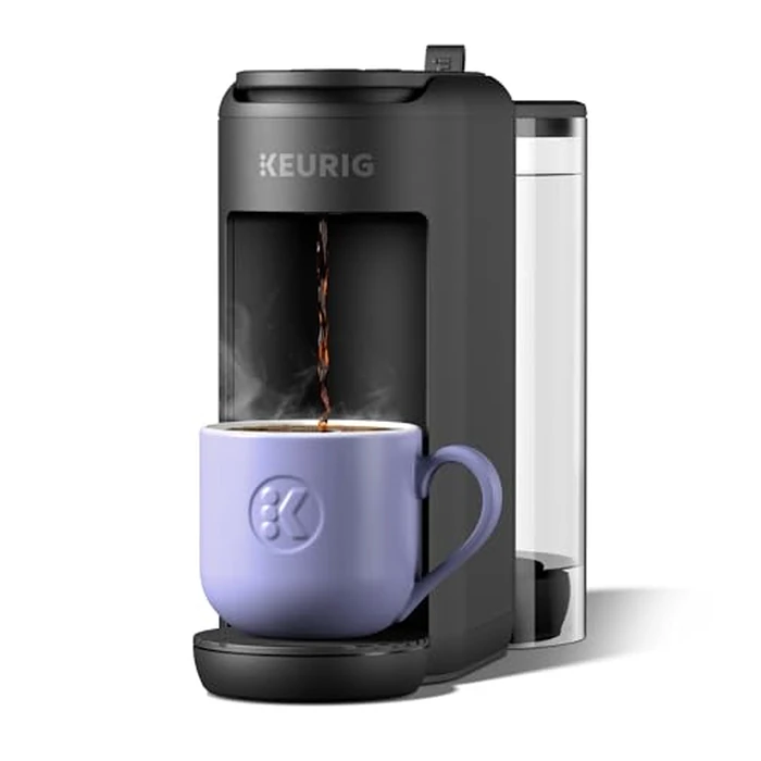 Keurig K-Mini Mate Plus Single-Serve K-Cup Pod Coffee Maker, Compact, 3 Cup Sizes, Brew Over Ice and Strong Button Features, 50 oz Removable Reservoir, Matte Black by Keurig - Image 1