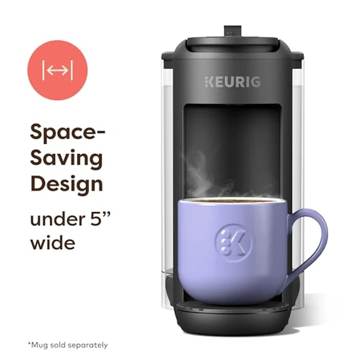 Keurig K-Mini Mate Plus Single-Serve K-Cup Pod Coffee Maker, Compact, 3 Cup Sizes, Brew Over Ice and Strong Button Features, 50 oz Removable Reservoir, Matte Black by Keurig - Image 2