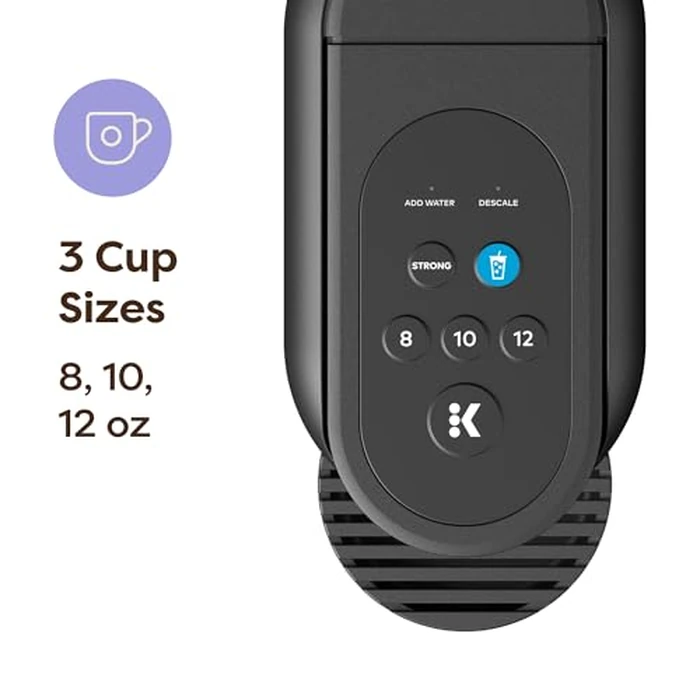 Keurig K-Mini Mate Plus Single-Serve K-Cup Pod Coffee Maker, Compact, 3 Cup Sizes, Brew Over Ice and Strong Button Features, 50 oz Removable Reservoir, Matte Black by Keurig - Image 6