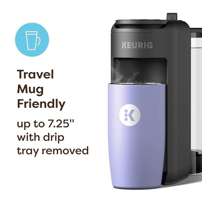 Keurig K-Mini Mate Plus Single-Serve K-Cup Pod Coffee Maker, Compact, 3 Cup Sizes, Brew Over Ice and Strong Button Features, 50 oz Removable Reservoir, Matte Black by Keurig - Image 7