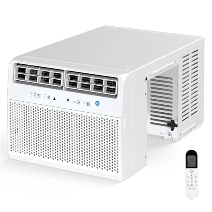 12,000 BTU U-Shaped Window Air Conditioner, Window AC Unit with Dehumidifier, Cools Up to 550 Sq. Ft for Large Rooms, Saddle AC Unit with Full Window View, 4 Fan Speeds, 24H Timer, Sleep Mode by Antarctic Star - Used - Very Good condition - US$439.20